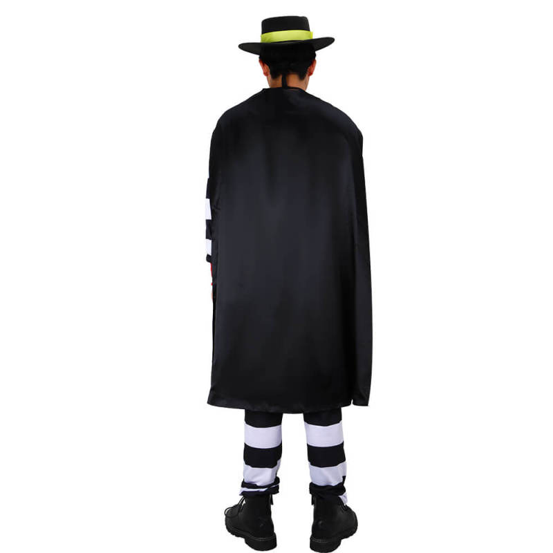 Hamburglar Thief Prison Costume Men's Halloween Cosplay Outfits Takerlama