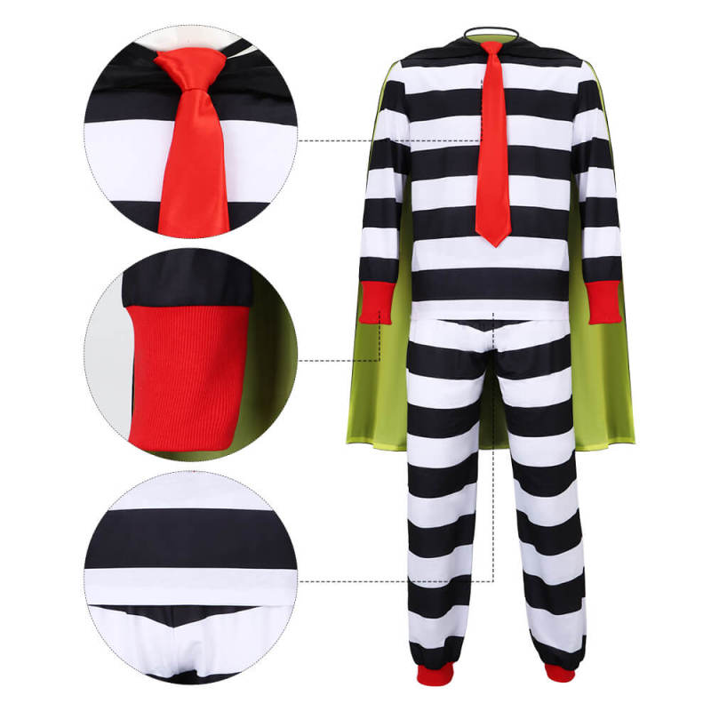 Hamburglar Thief Prison Costume Men's Halloween Cosplay Outfits Takerlama