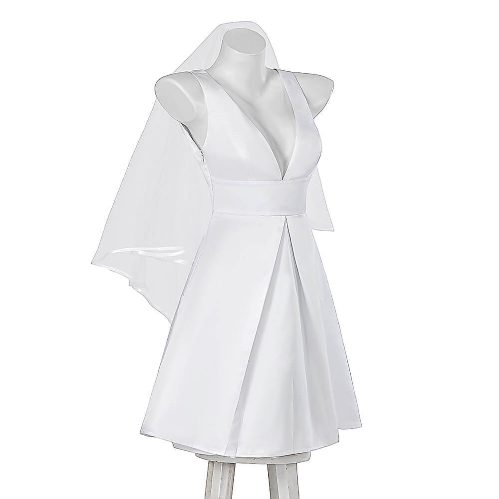 Joker Folie a Deux Harley Quinn Wedding Dress Lady Gaga Halloween Cosplay Costume Takerlama