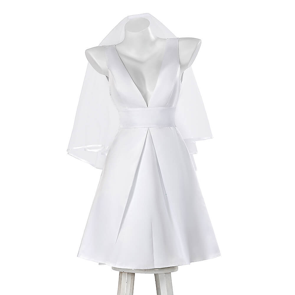 Joker Folie a Deux Harley Quinn Wedding Dress Lady Gaga Halloween Cosplay Costume Takerlama