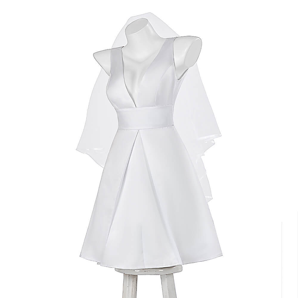 Joker Folie a Deux Harley Quinn Wedding Dress Lady Gaga Halloween Cosplay Costume Takerlama