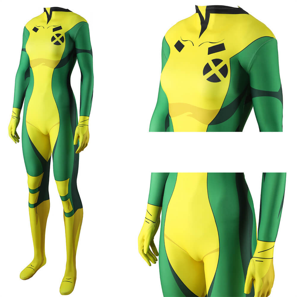 Takerlama X-Men 97 Rogue Jumpsuit Cosplay Costume 2024 TV Seies Superheroes