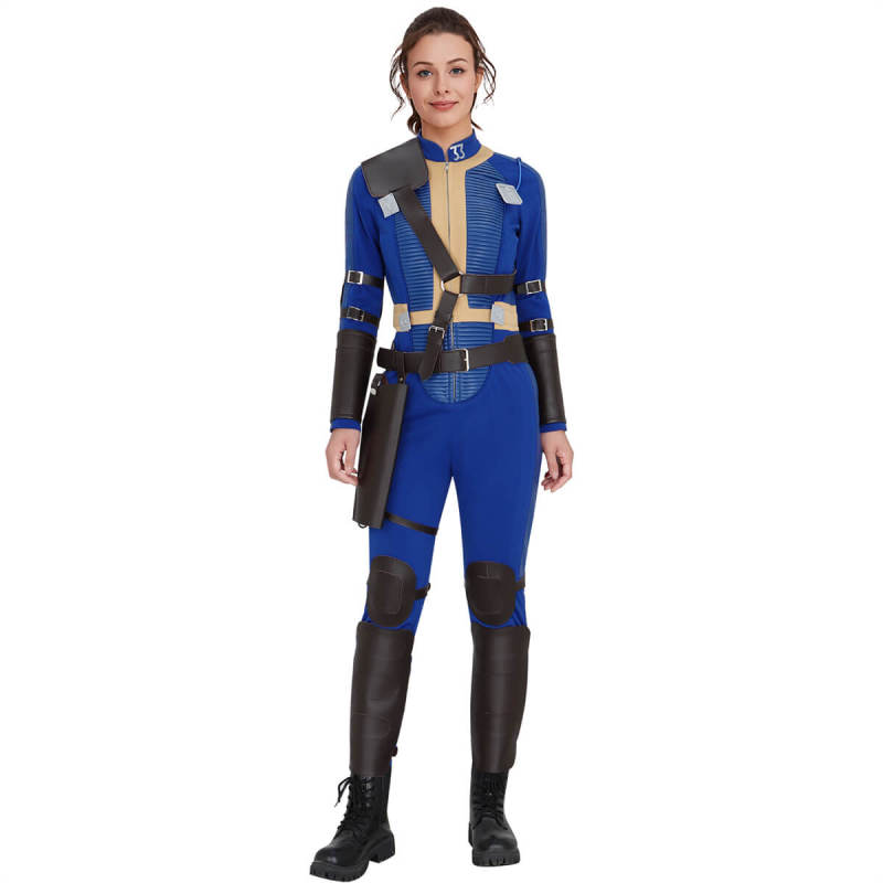 Fallout Vault 33  Lucy Costume TV Series Cosplay Jumpsuit Takerlama