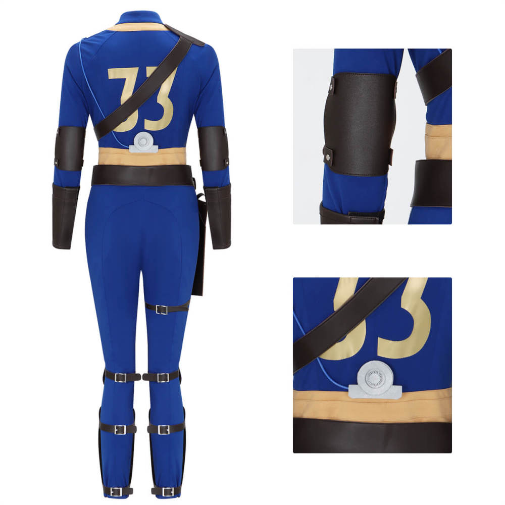 Fallout Vault 33  Lucy Costume TV Series Cosplay Jumpsuit Takerlama