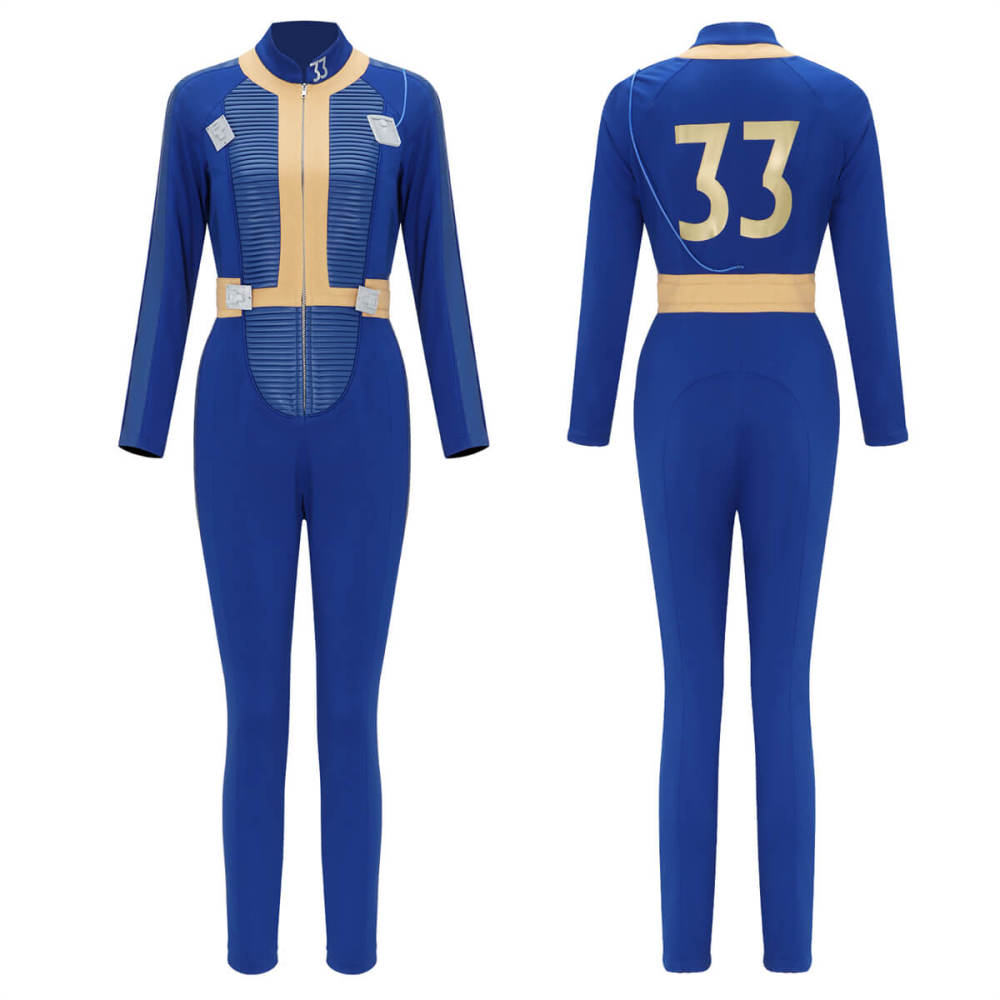 Fallout Vault 33  Lucy Costume TV Series Cosplay Jumpsuit Takerlama