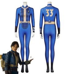 Fallout Vault 33 Lucy Cosplay Costume Women's Jumpsuit Takerlama