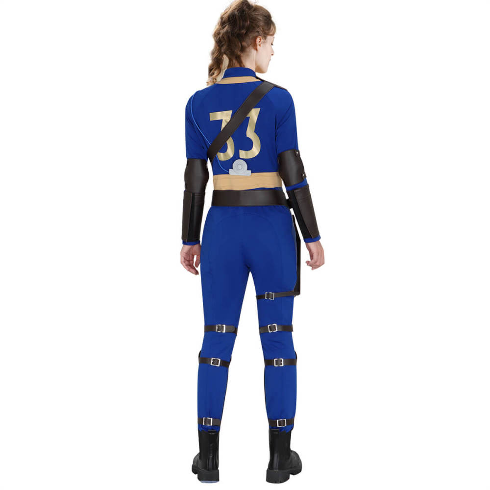 Fallout Vault 33  Lucy Costume TV Series Cosplay Jumpsuit Takerlama
