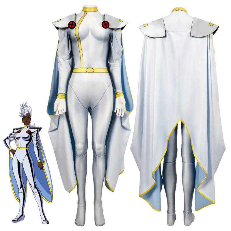 X-Men 97 Storm Cosplay Costume Deluxe 2024 TV Superhero Jumpsuit Cloak Takerlama