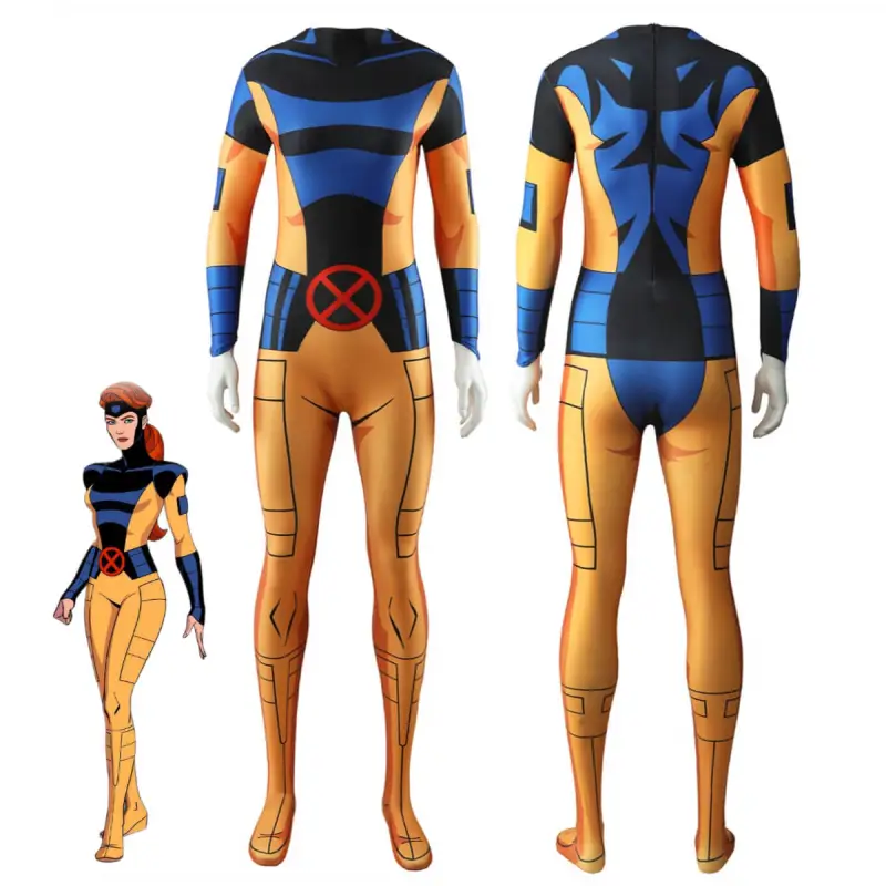X-Men 97 Jean Grey Cosplay Costume Bodysuit for Adults Kids Takerlama