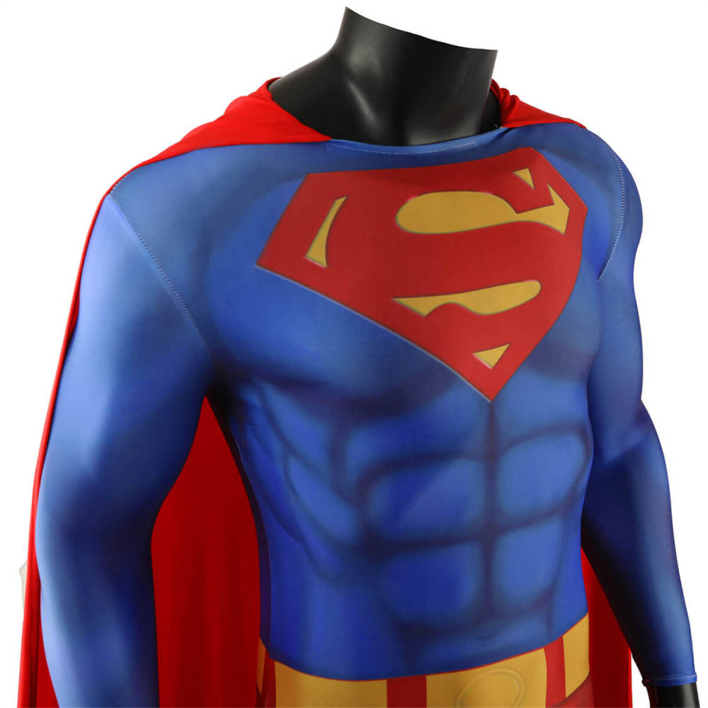 Superman 1978 Cosplay Costume Superhero Clark Kent  Jumpsuit Cloak Takerlama