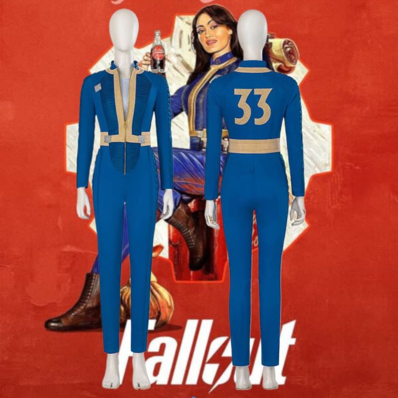 Fallout Lucy Cosplay Costume TV Series Vault 33 Suit Deluxe Style Takerlama
