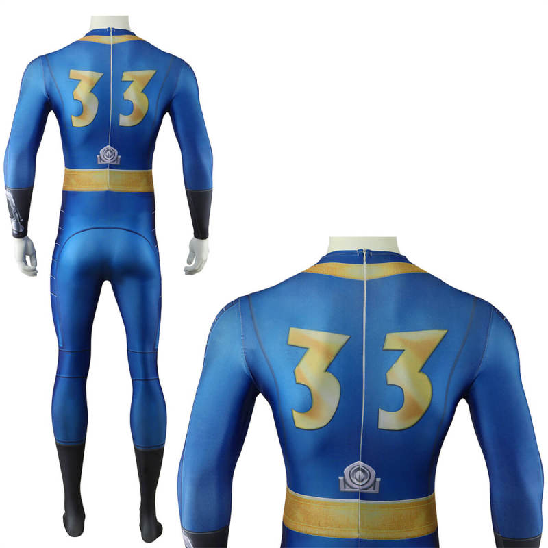 Fallout TV Vault 33 Jumpsuit for Men Kids Cosplay Costume Takerlama