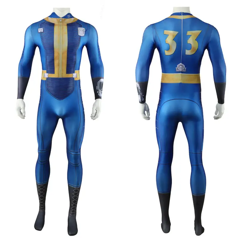 Fallout TV Vault 33 Jumpsuit for Men Kids Cosplay Costume Takerlama