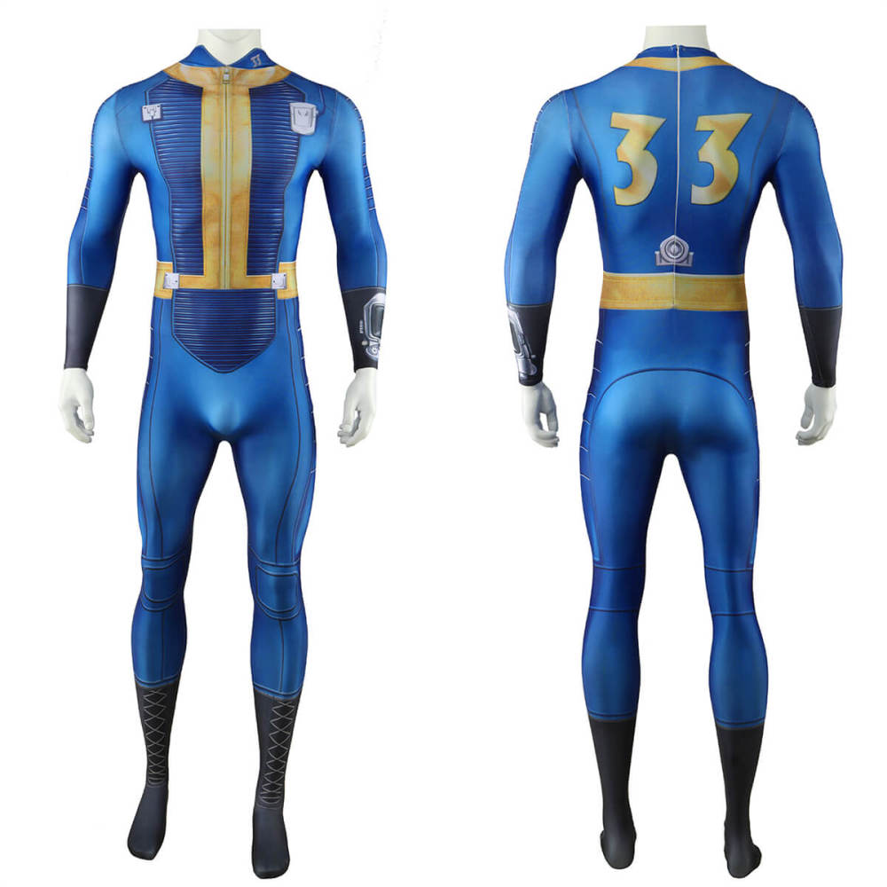 Fallout TV Vault 33 Jumpsuit for Men Kids Cosplay Costume Takerlama