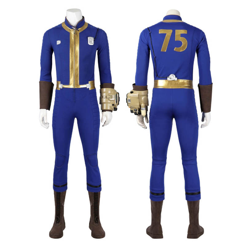 Fallout 4 Vault 75 Suit Halloween Cosplay Costume For Men Takerlama