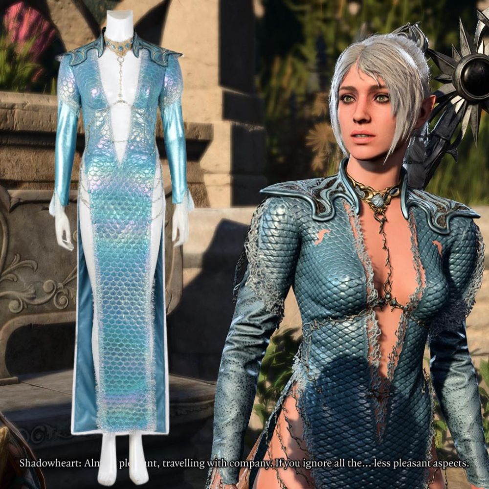 Baldur's Gate 3 Shadowheart Wavemother's Robe Cosplay Costume-Takerlama