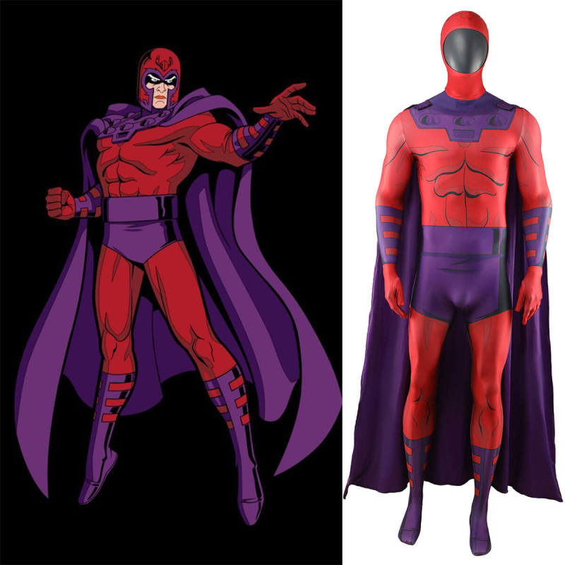 X-Men 97 Magneto Cosplay Costume with Mask & Cloak Adults Kids Upgrade Takerlama