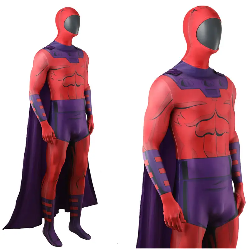 X-Men 97 Magneto Cosplay Costume with Mask & Cloak Adults Kids Upgrade Takerlama