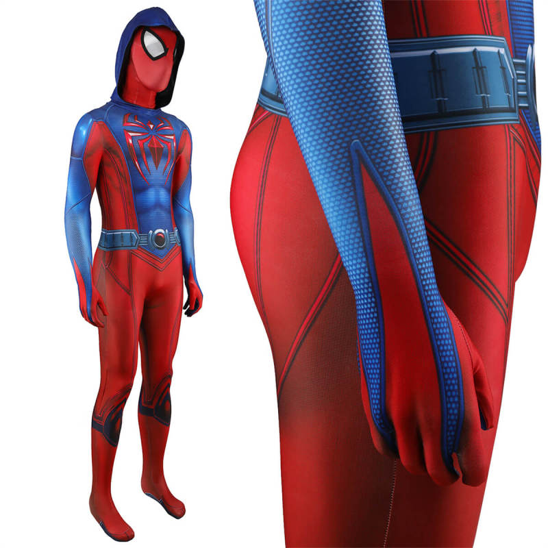 Takerlama Spider-Man 2 PS5 Scarlet Spider III Suit Superhero Cosplay Costume Men Kids