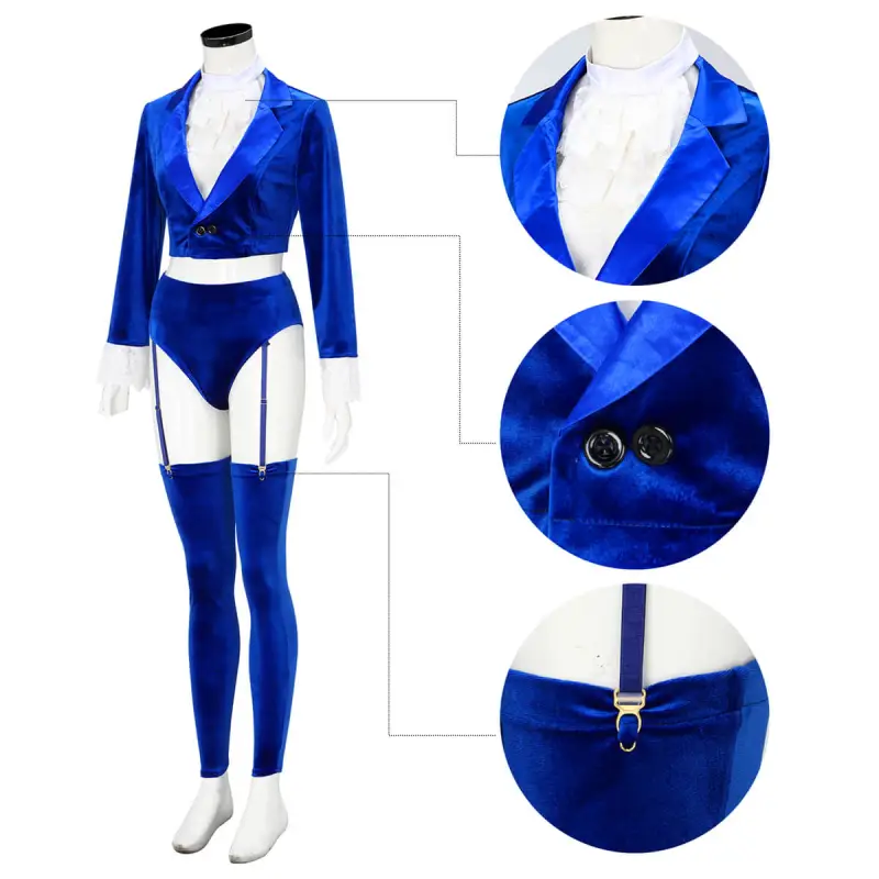 Austin Powers Blue Costume For Women International Man of Mystery Takerlama