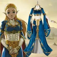 Princess Zelda Dress TLOZ Breath of the Wild Cosplay Costume Takerlama