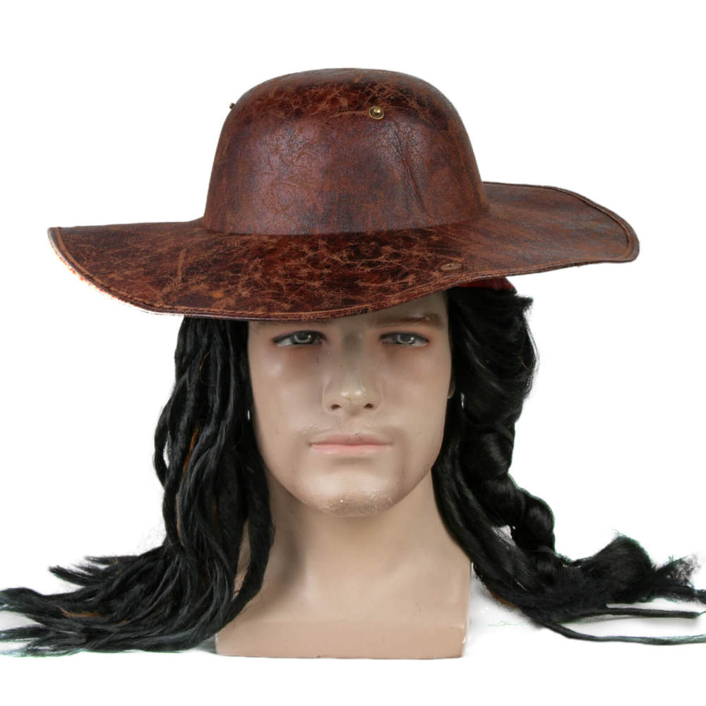 Pirates of The Caribbean Triangle Hat Pirate Captain Halloween Cosplay Props Takerlama