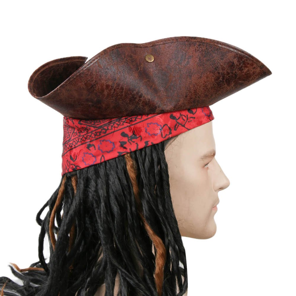 Pirates of The Caribbean Triangle Hat Pirate Captain Halloween Cosplay Props Takerlama