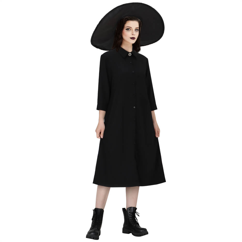 Beetlejuice Lydia Deetz Black Cosplay Costume Fancy Dress With Hat Takerlama