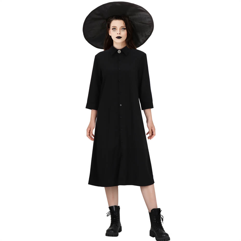 Lydia Deetz Black Cosplay Costume Fancy Dress With Hat Takerlama In Stock