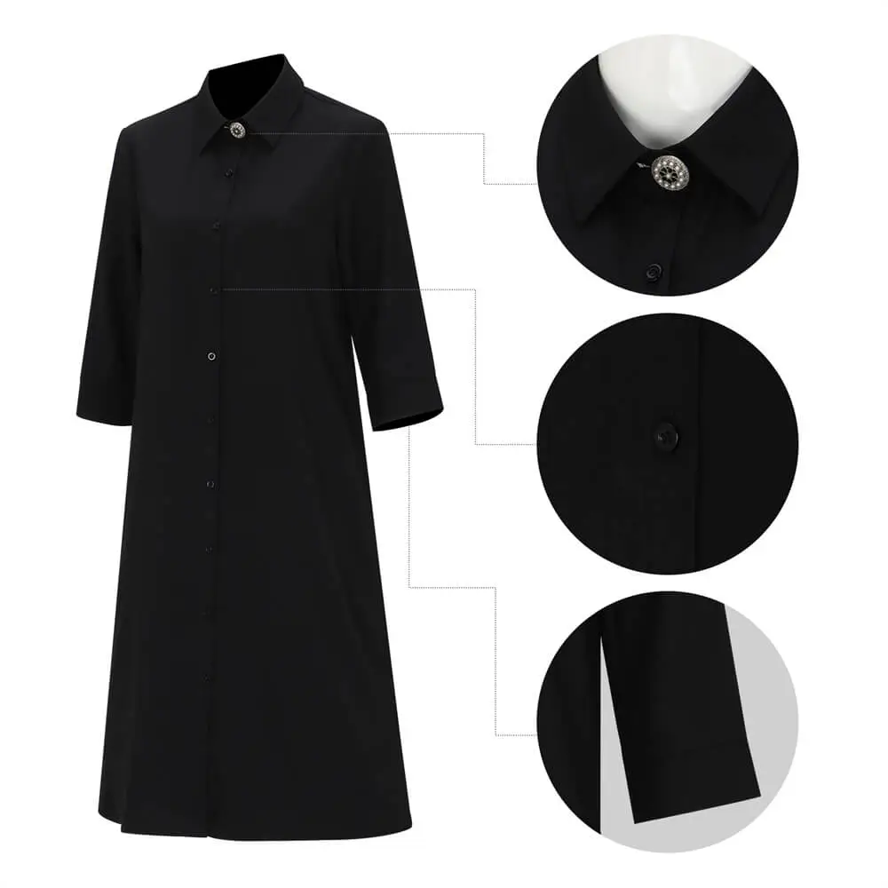 Beetlejuice Lydia Deetz Black Cosplay Costume Fancy Dress With Hat Takerlama
