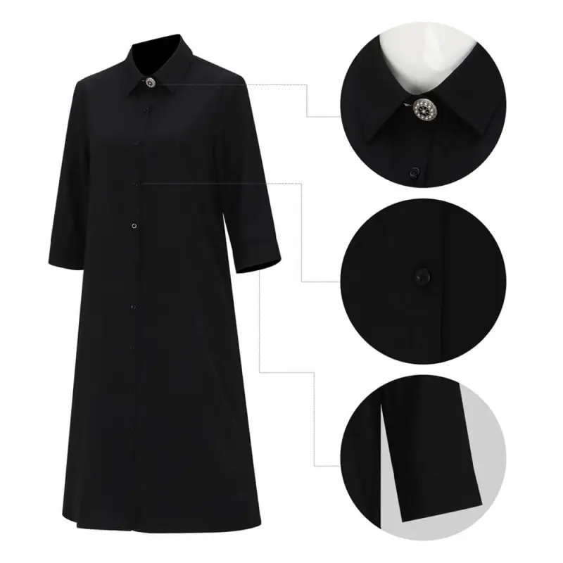 Beetlejuice Lydia Deetz Black Cosplay Costume Fancy Dress With Hat Takerlama
