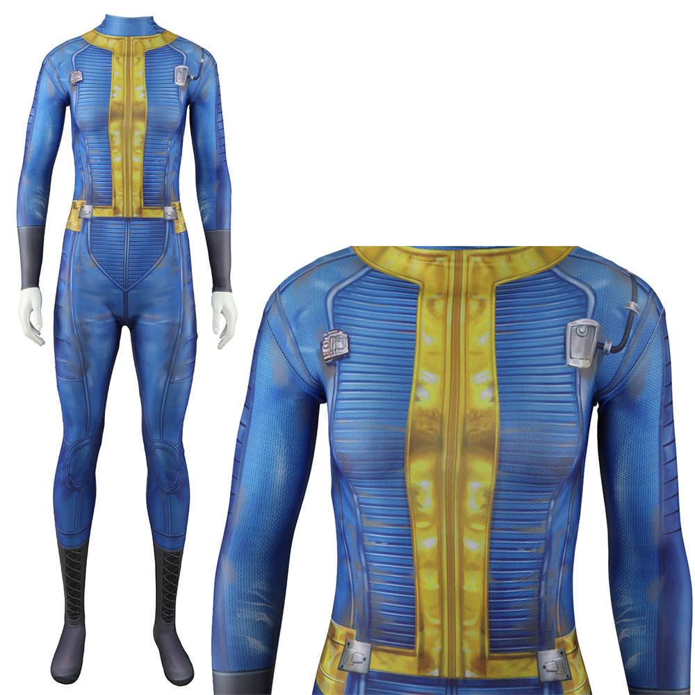 Game Fallout 4 Vault 111 Jill Vault Cosplay Costume For Women Kids Jumpsuit  Takerlama