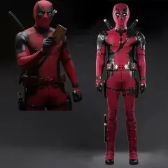 Deadpool Cosplay Costume Adult Deadpool & Wolverine Wade Wilson Halloween Party Apparel Top Level In Stock Takerlama
