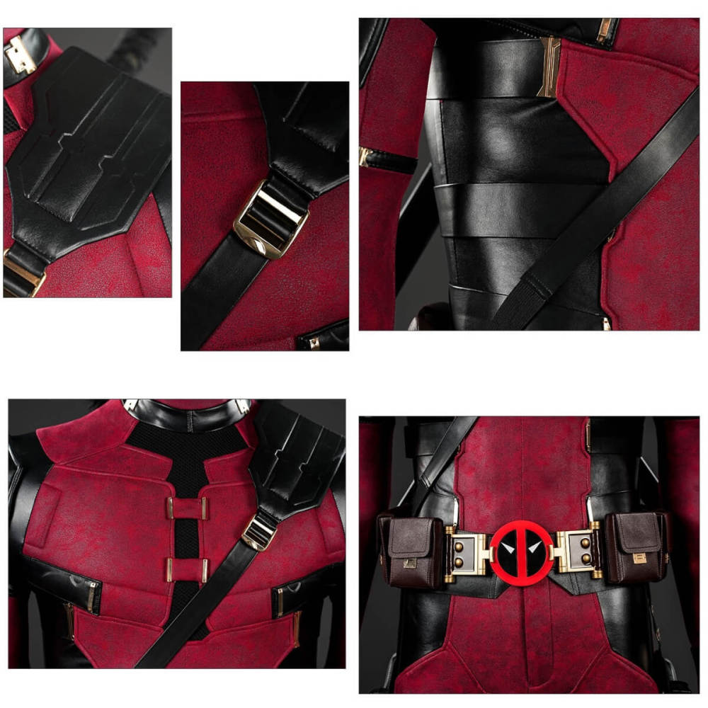 Deadpool 3 Wade Wilson Cosplay Costume Deadpool & Wolverine Halloween Party Apparel Takerlama