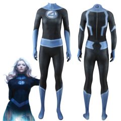Fantastic Four Invisible Woman Cosplay Costume Superhero Jumpsuit for Adult KIds Takerlama
