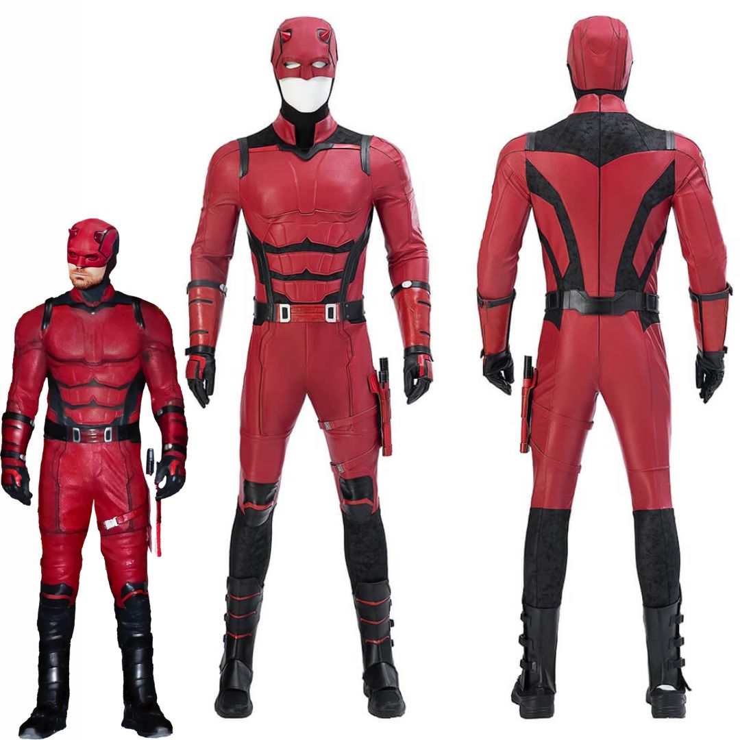 Daredevil: Born Again Matt Murdock Cosplay Costume Superhero Jumpsuit Mask Props Takerlama