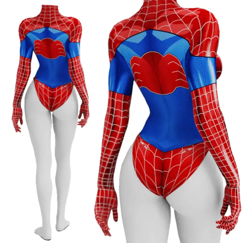Spider-Woman Mary Jane Cosplay Monokini MJ Swimwear One Piece Swimsuit Jumpsuit Costume Takerlama
