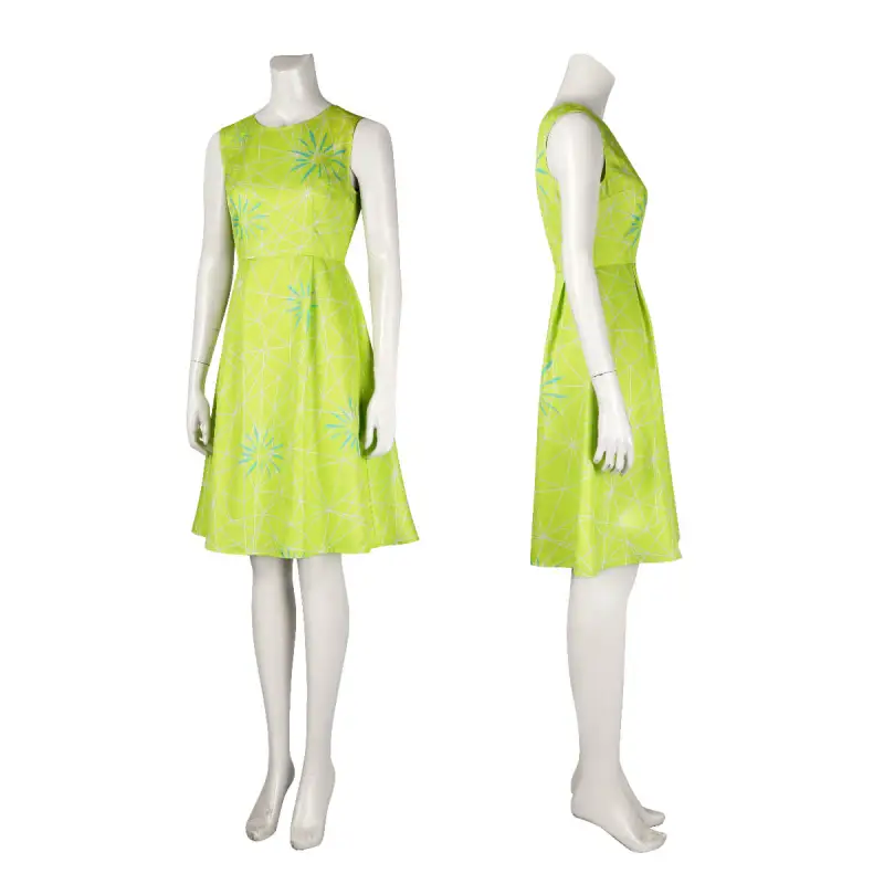 Inside Out 2 Joy Cosplay Costume Movie Summer Dress Mask  Takerlama