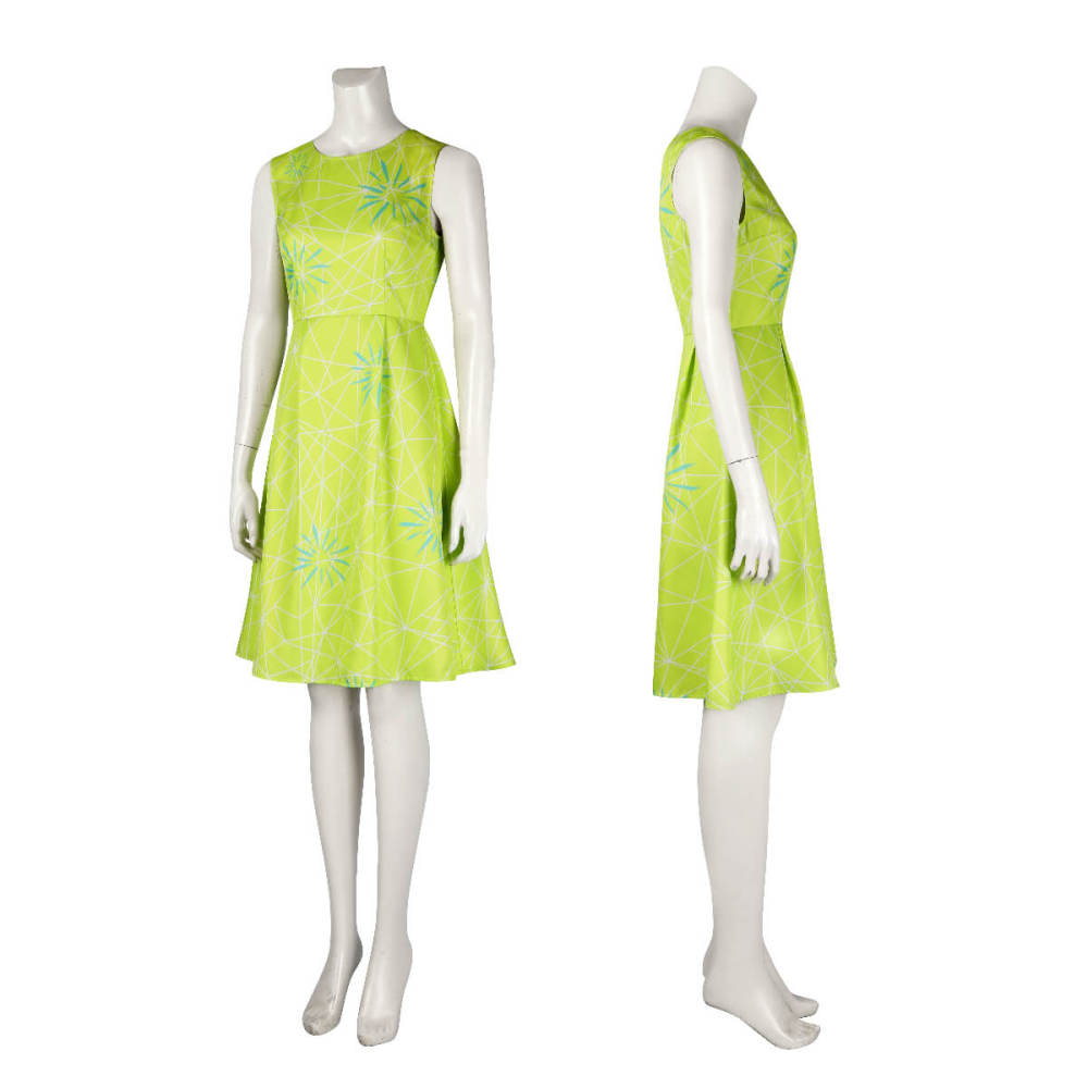 Inside Out 2 Joy Cosplay Costume Movie Summer Dress Mask  Takerlama