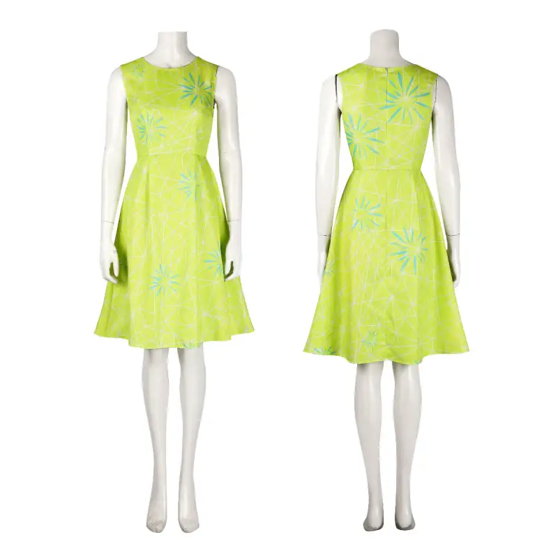 Inside Out 2 Joy Cosplay Costume Movie Summer Dress Mask  Takerlama