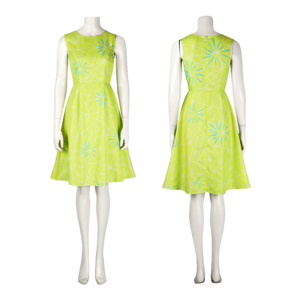Inside Out 2 Joy Cosplay Costume Movie Summer Dress Mask  Takerlama