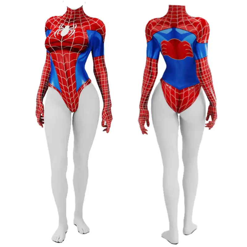 Spider-Woman Mary Jane Cosplay Monokini MJ Swimwear One Piece Swimsuit Jumpsuit Costume Takerlama