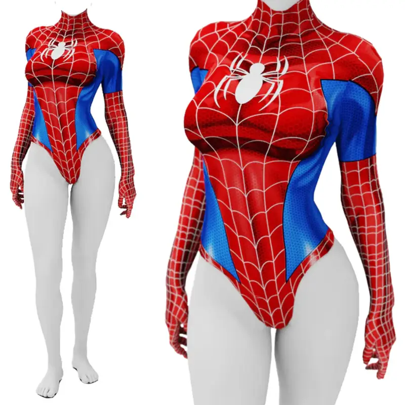 Spider-Woman Mary Jane Cosplay Monokini MJ Swimwear One Piece Swimsuit Jumpsuit Costume Takerlama