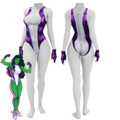 She-Hulk Cosplay Monokini Swimwear Women's Summer Swimsuit Jumpsuit Costume Takerlama
