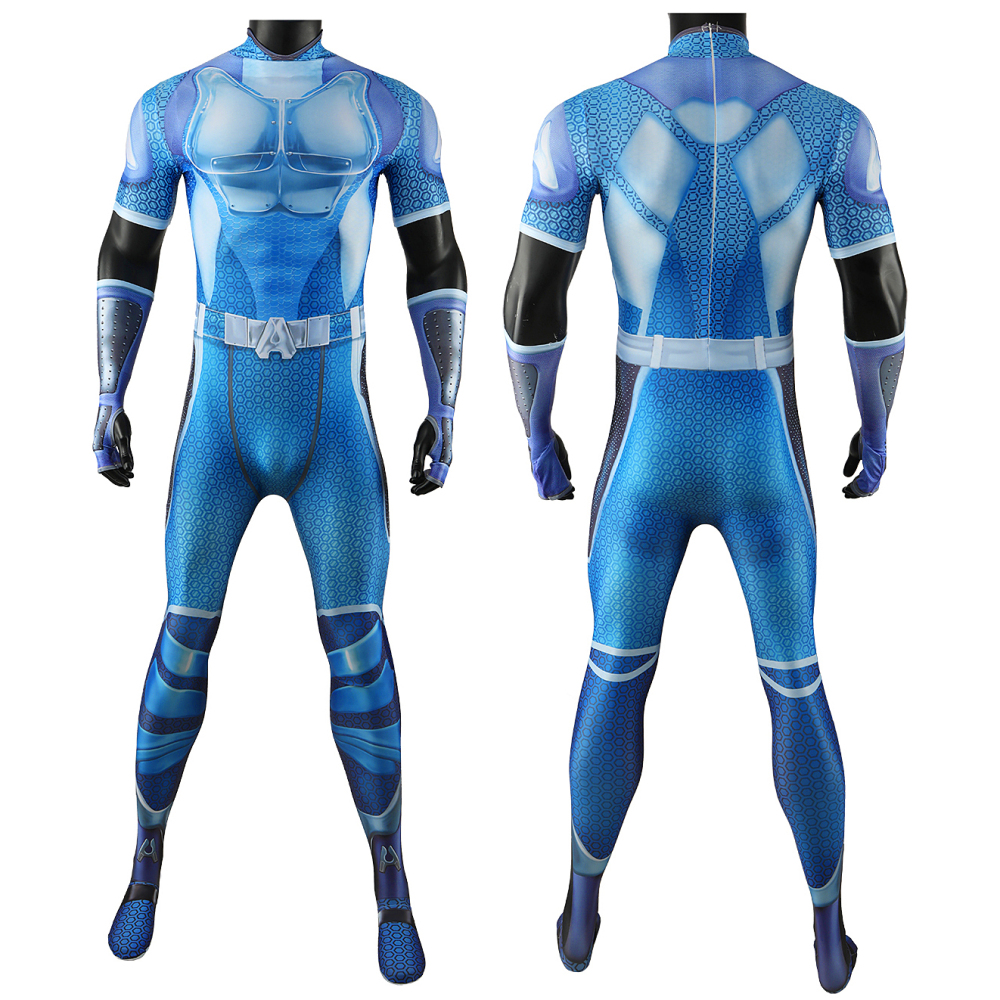 The Boys A-Train Cosplay Costume Jumpsuit with Gloves for Adults Kids Takerlama