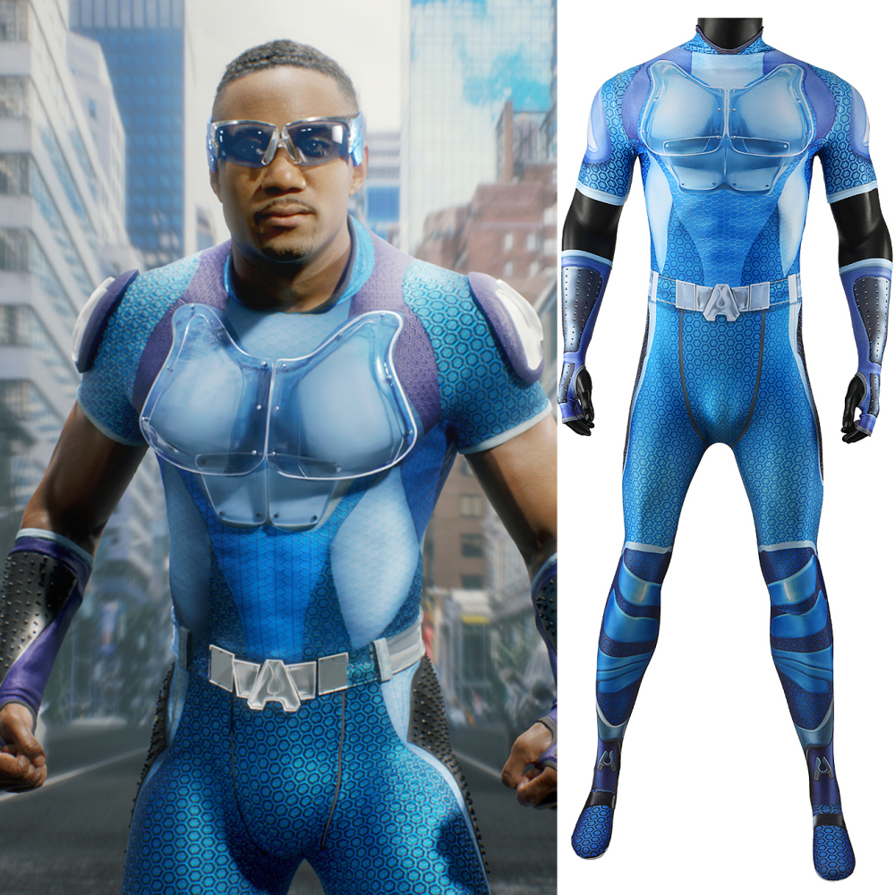 The Boys A-Train Cosplay Costume Jumpsuit with Gloves for Adults Kids Takerlama