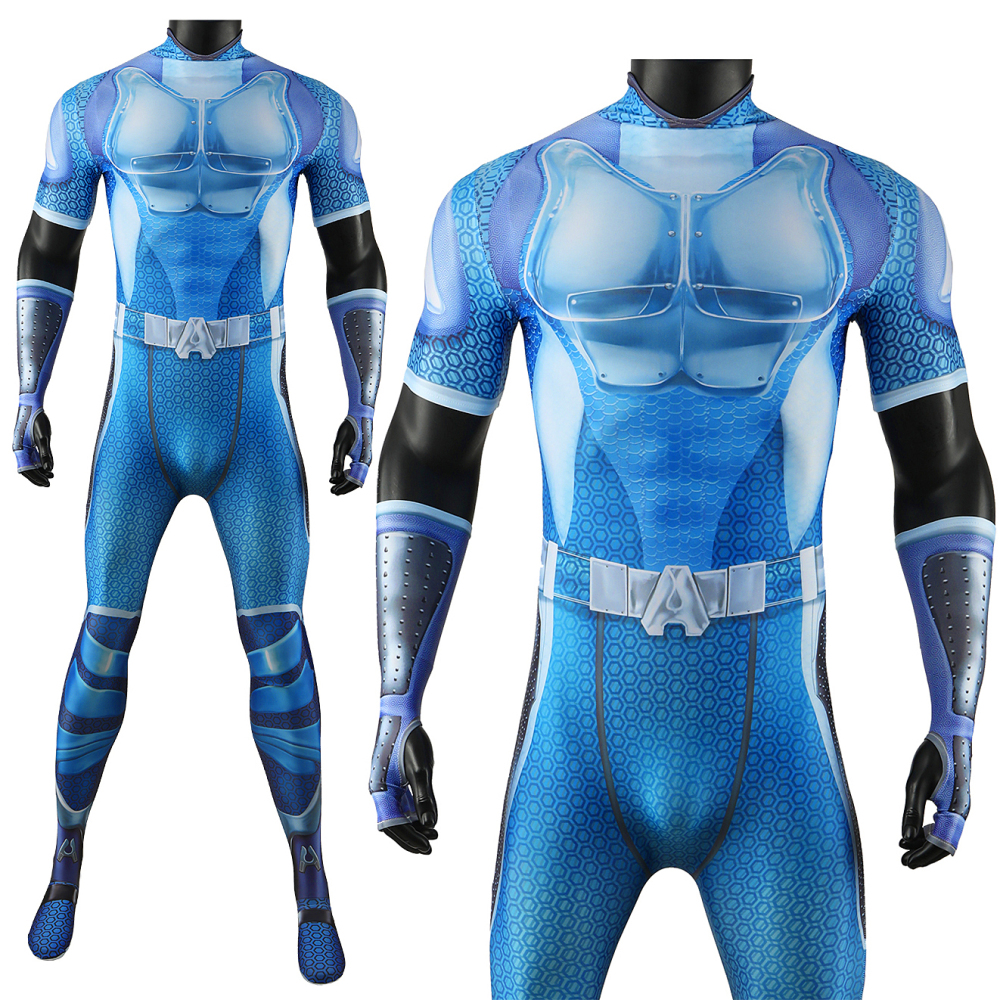 The Boys A-Train Cosplay Costume Jumpsuit with Gloves for Adults Kids Takerlama