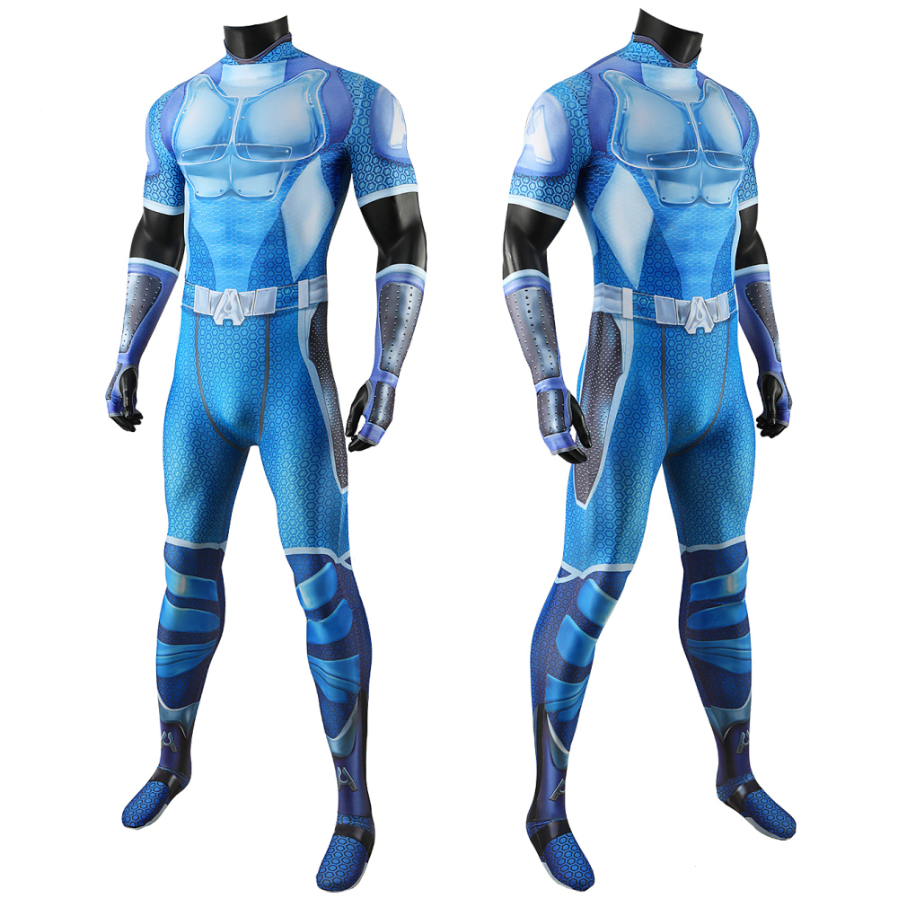 The Boys A-Train Cosplay Costume Jumpsuit with Gloves for Adults Kids Takerlama