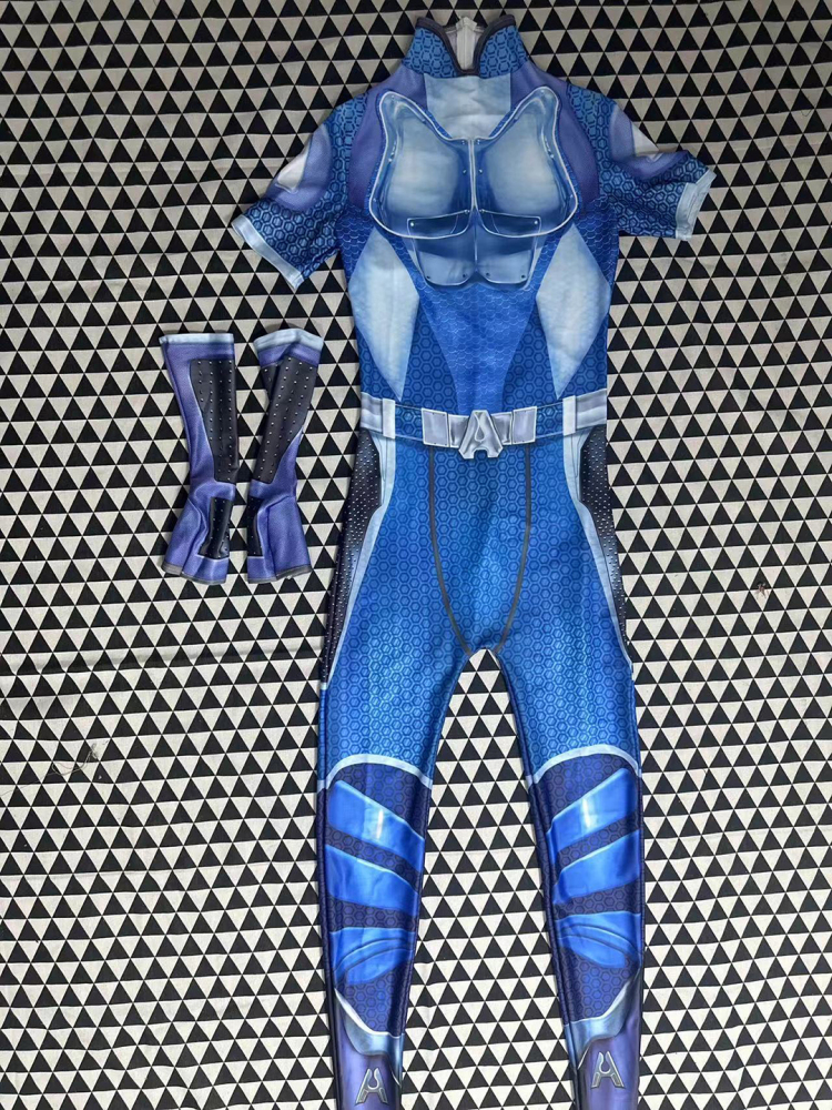 The Boys A-Train Cosplay Costume Jumpsuit with Gloves for Adults Kids Takerlama