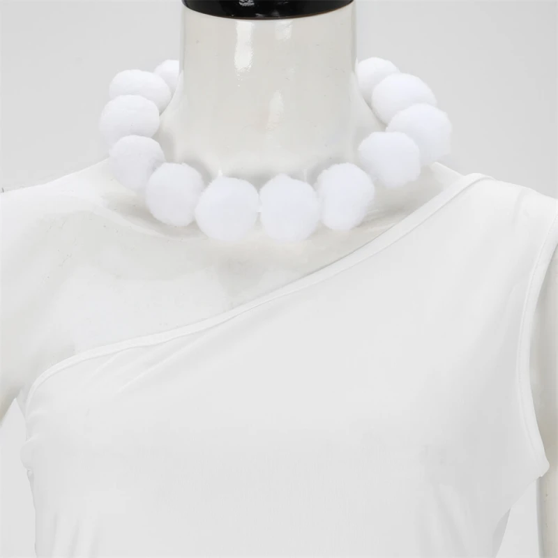 Wilma Flintstone Cosplay Costume White Fancy Dress Halloween Party-The Flintstones Takerlama